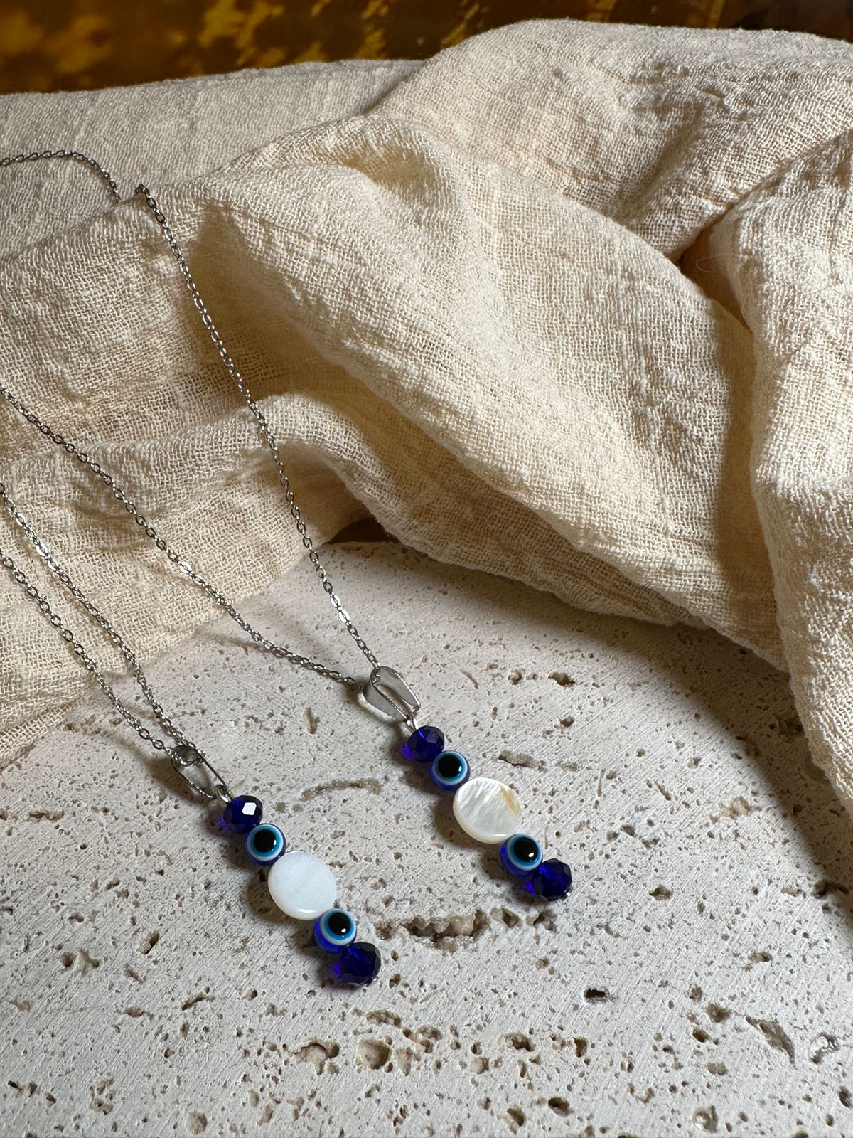 Collana Nazar e Conchiglia Bianca | Protezione e Armonia