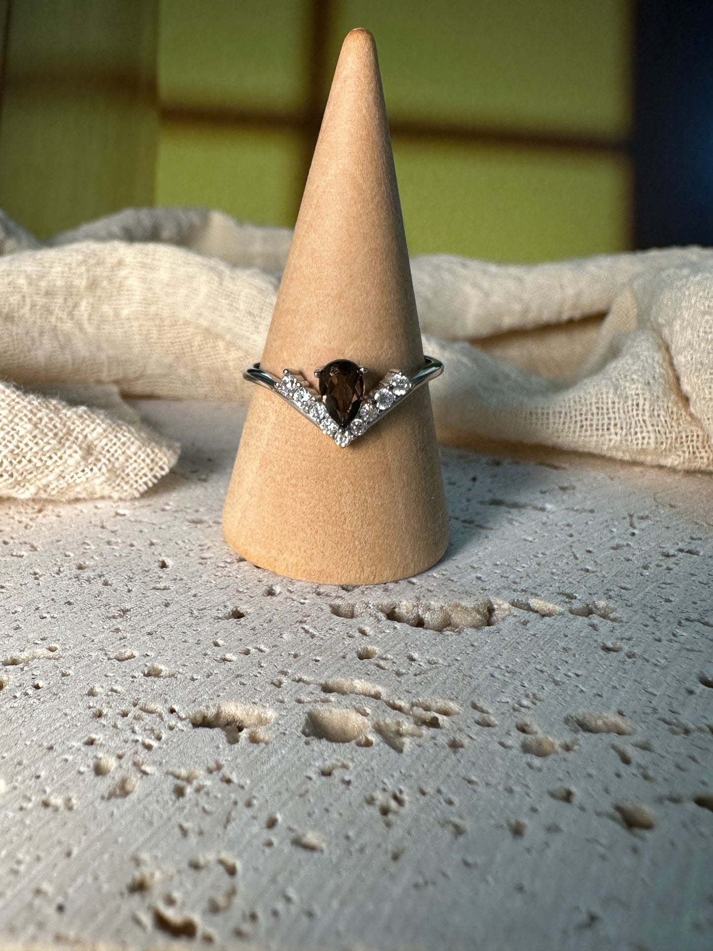 Anello Queen | Quarzo Fumè (Argento925)