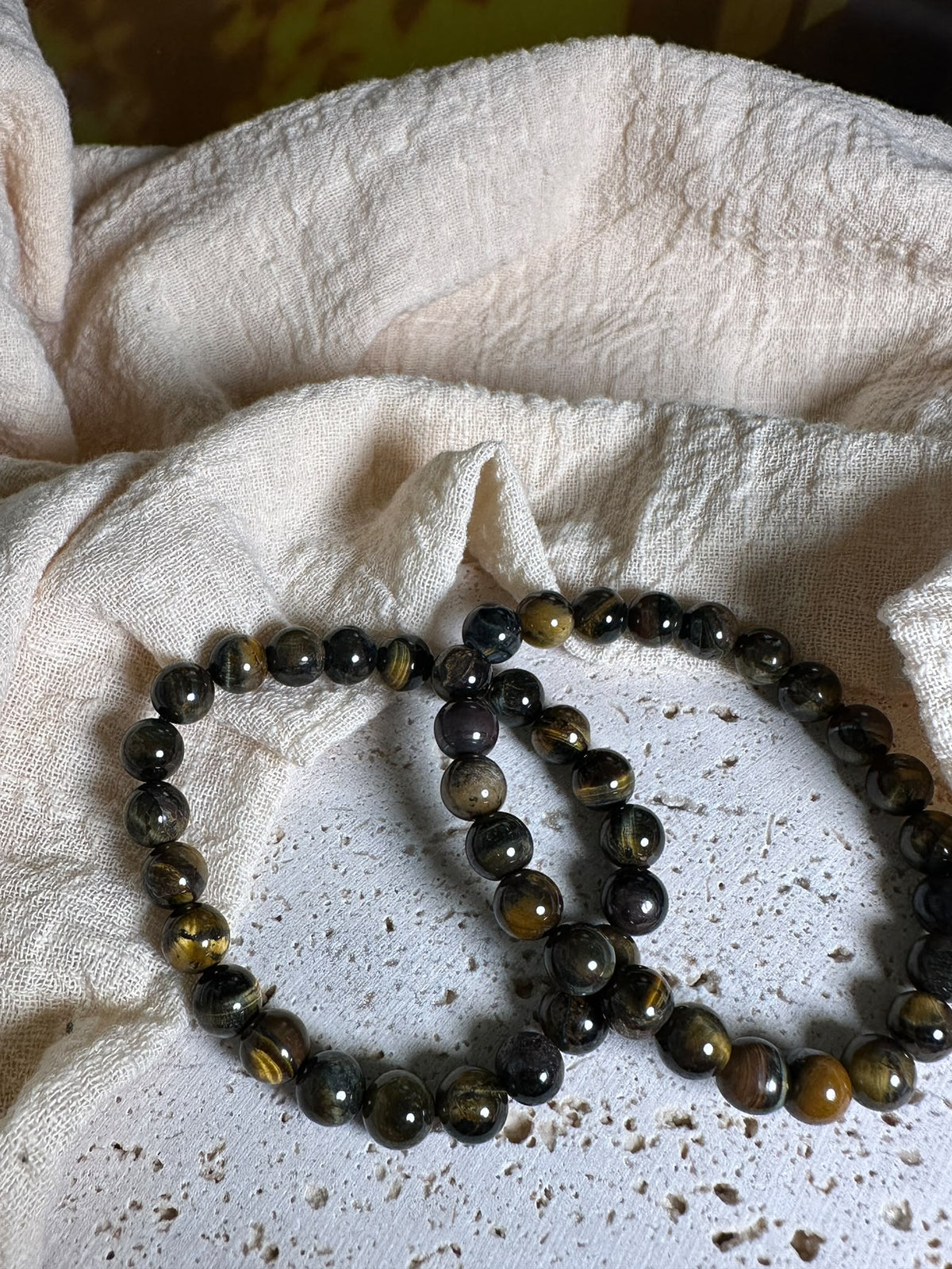 Bracciale Occhio di tigre e occhio di Falco | Fiducia in se, decisioni e Protezione