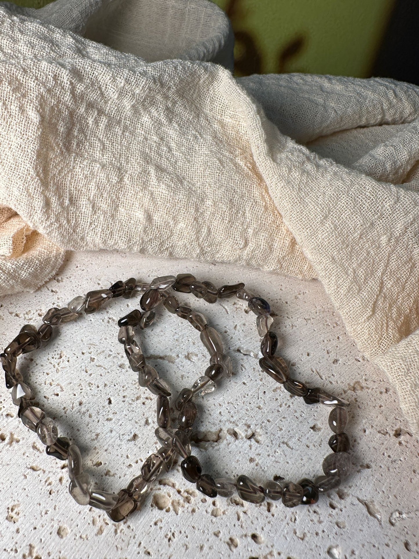 Bracciale Quarzo Fumè Pepita | Radicamento, lasciar andare