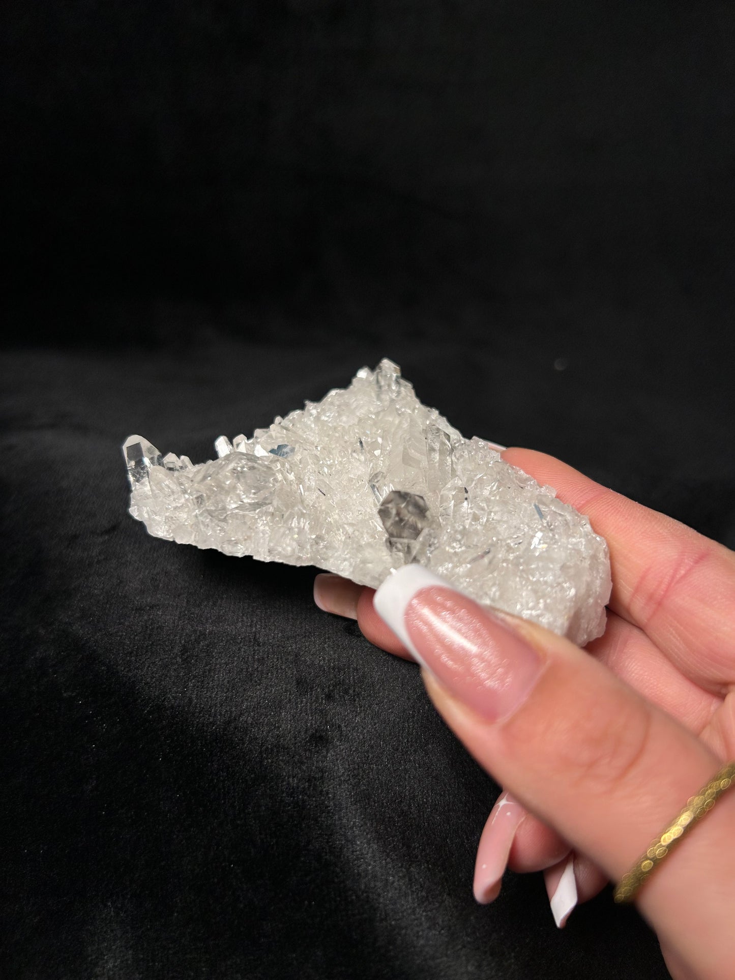 Cluster Quarzo ialino con Fumé (Pezzo unico)