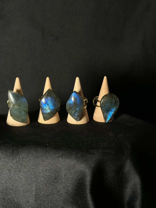 Anello Labradorite Big (ACCIAIO)