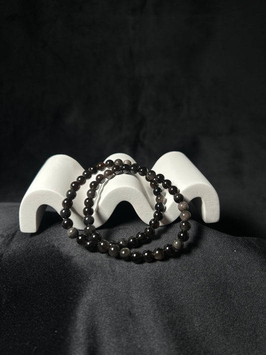 Bracciale ossidiana Argento