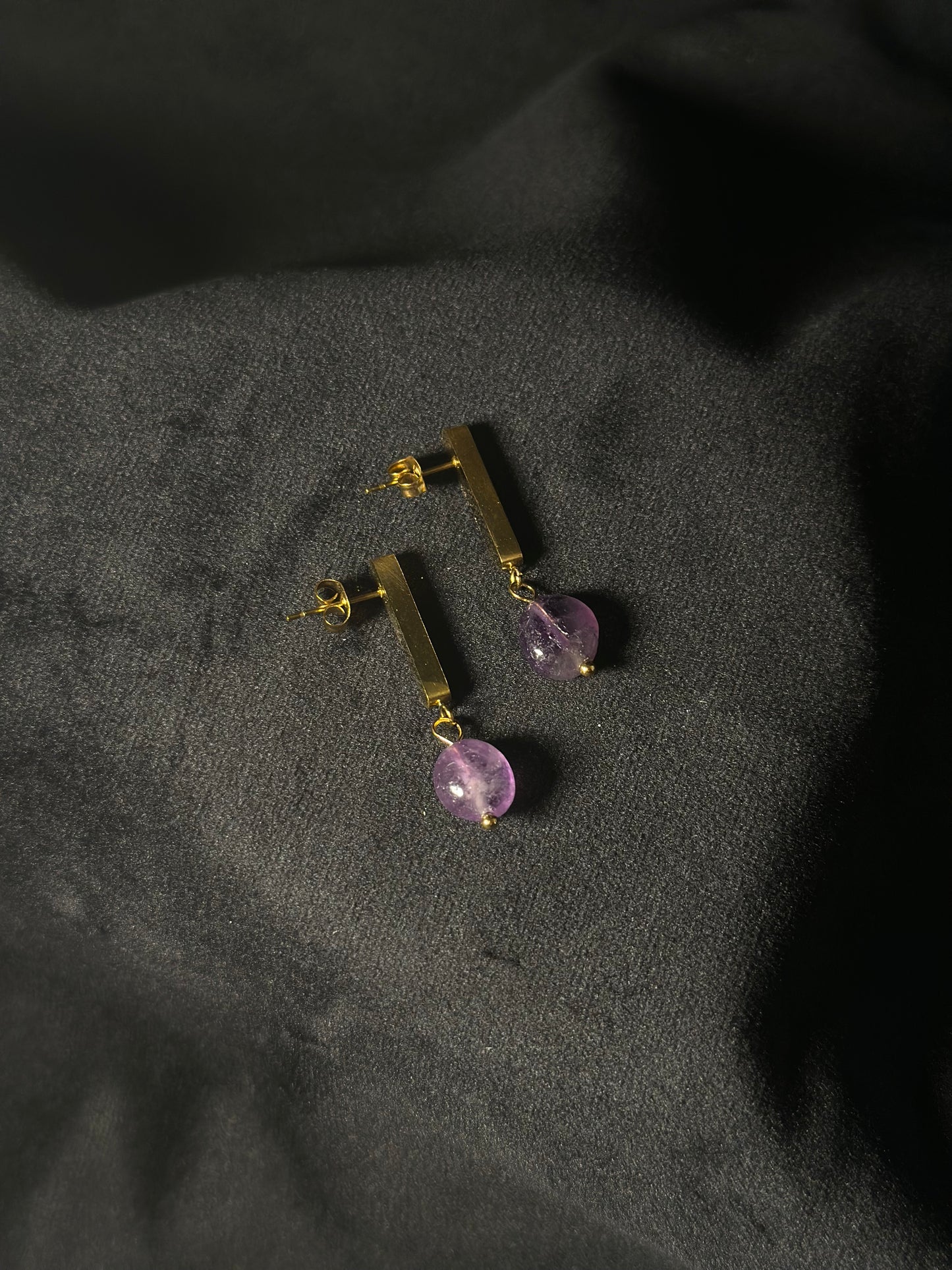 Orecchini Ametista (ACCIAIO)