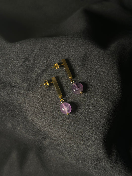 Orecchini Ametista (ACCIAIO)