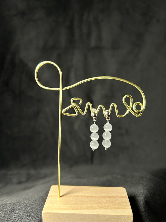 Orecchini Selenite satin spar