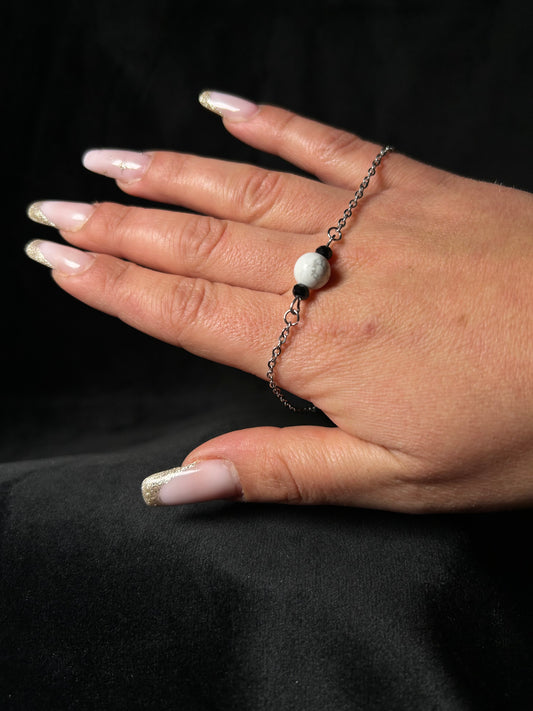 Bracciale Howlite (ACCIAIO)