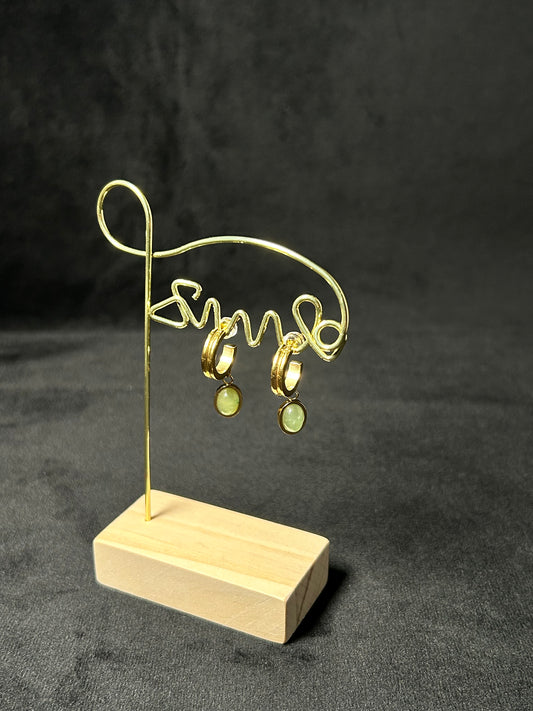 Orecchini Giada Verde (Acciaio)