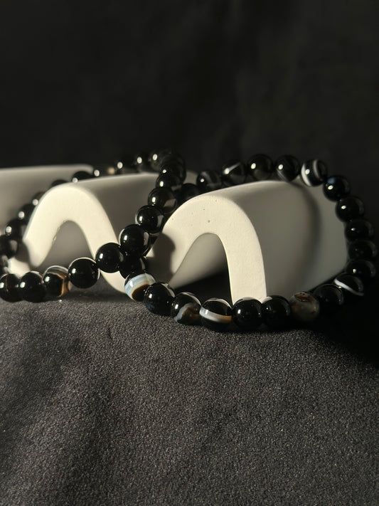 Bracciale Onice - Protezione e Meditazione