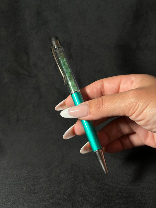 Penna Avventurina verde - Portafortuna