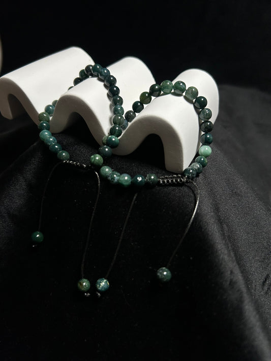 Bracciale Agata muschiata Regolabile