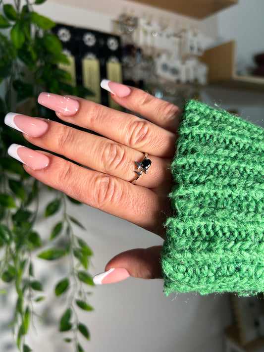 Anello Martina | Ossidiana nera