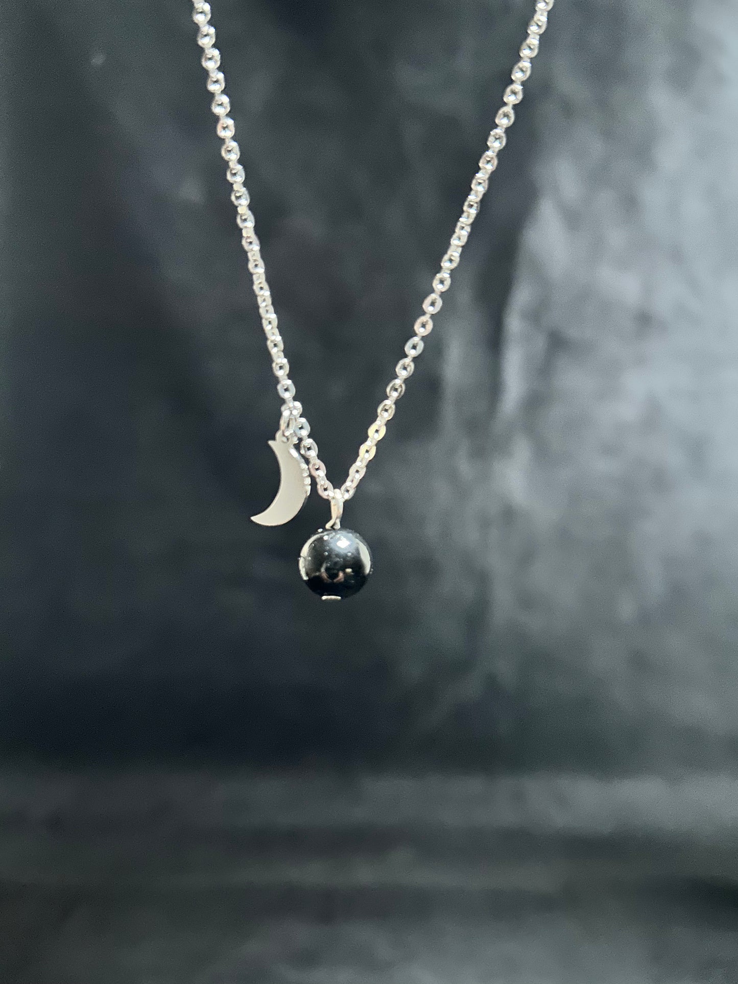 Collana Ossidiana nera Moon