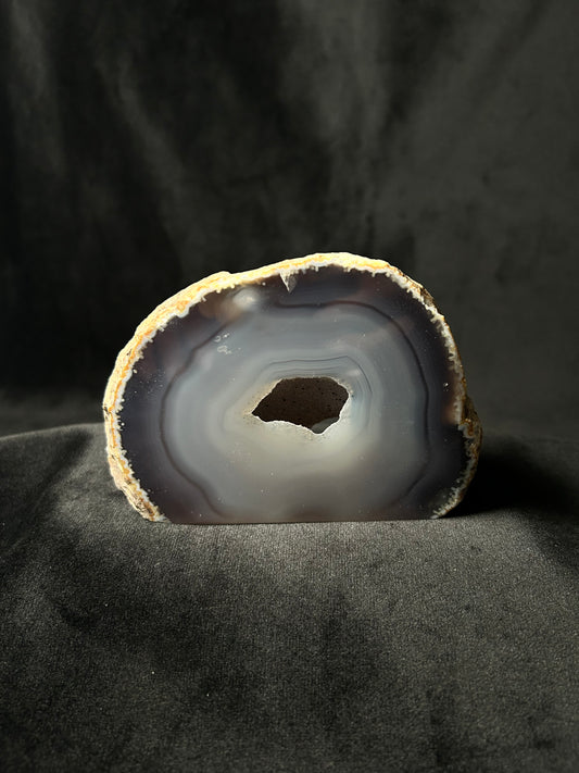 Geode agata grigia 710gr - Pezzo Unico