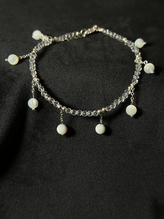 Cavigliera in Conchiglia Bianca