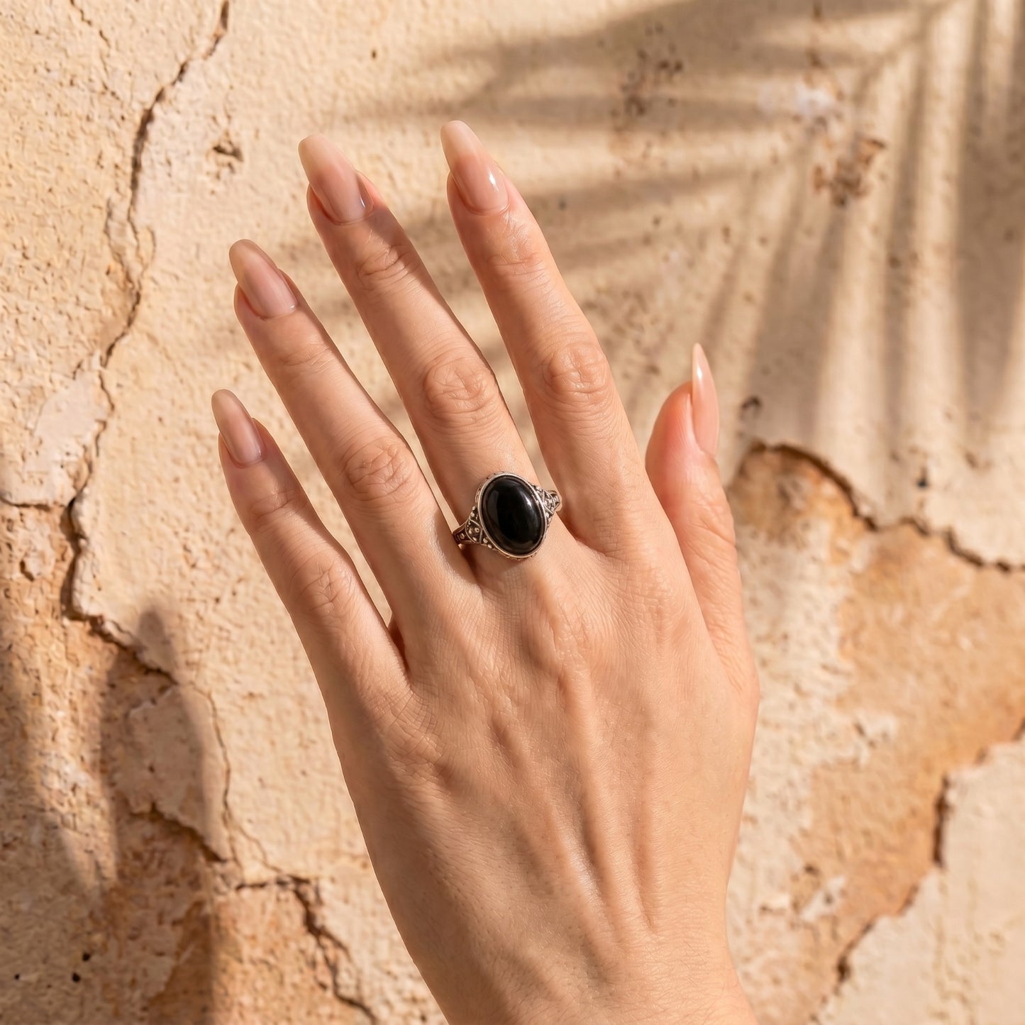 Anello Debora | Ossidiana nera