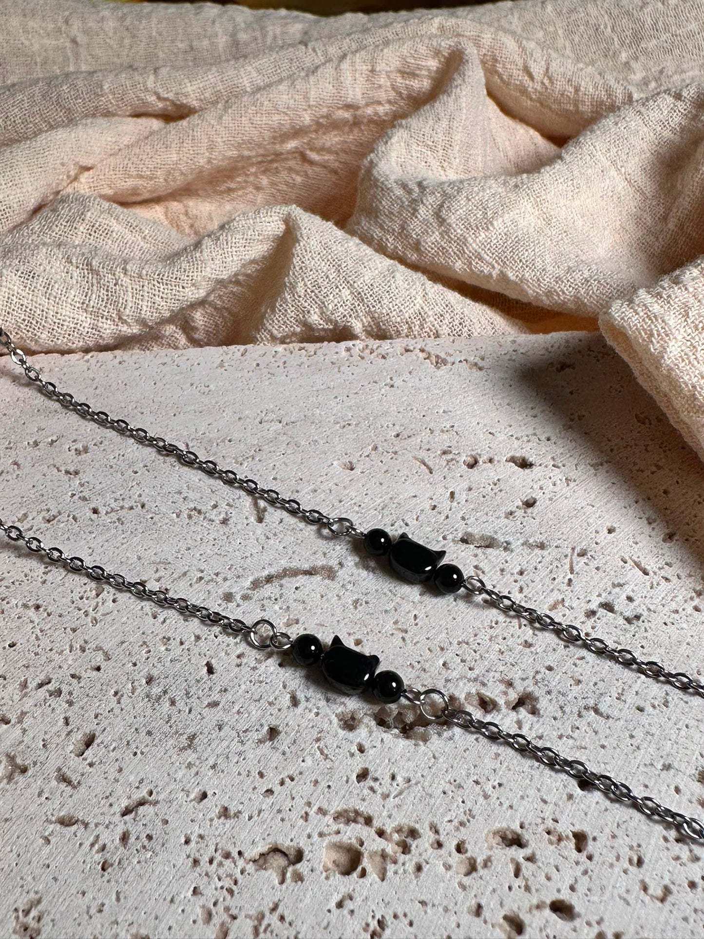 Bracciale Meow | Ossidiana nera