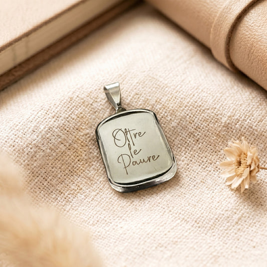 Ciondolo Oltre le paure | Acciaio silver