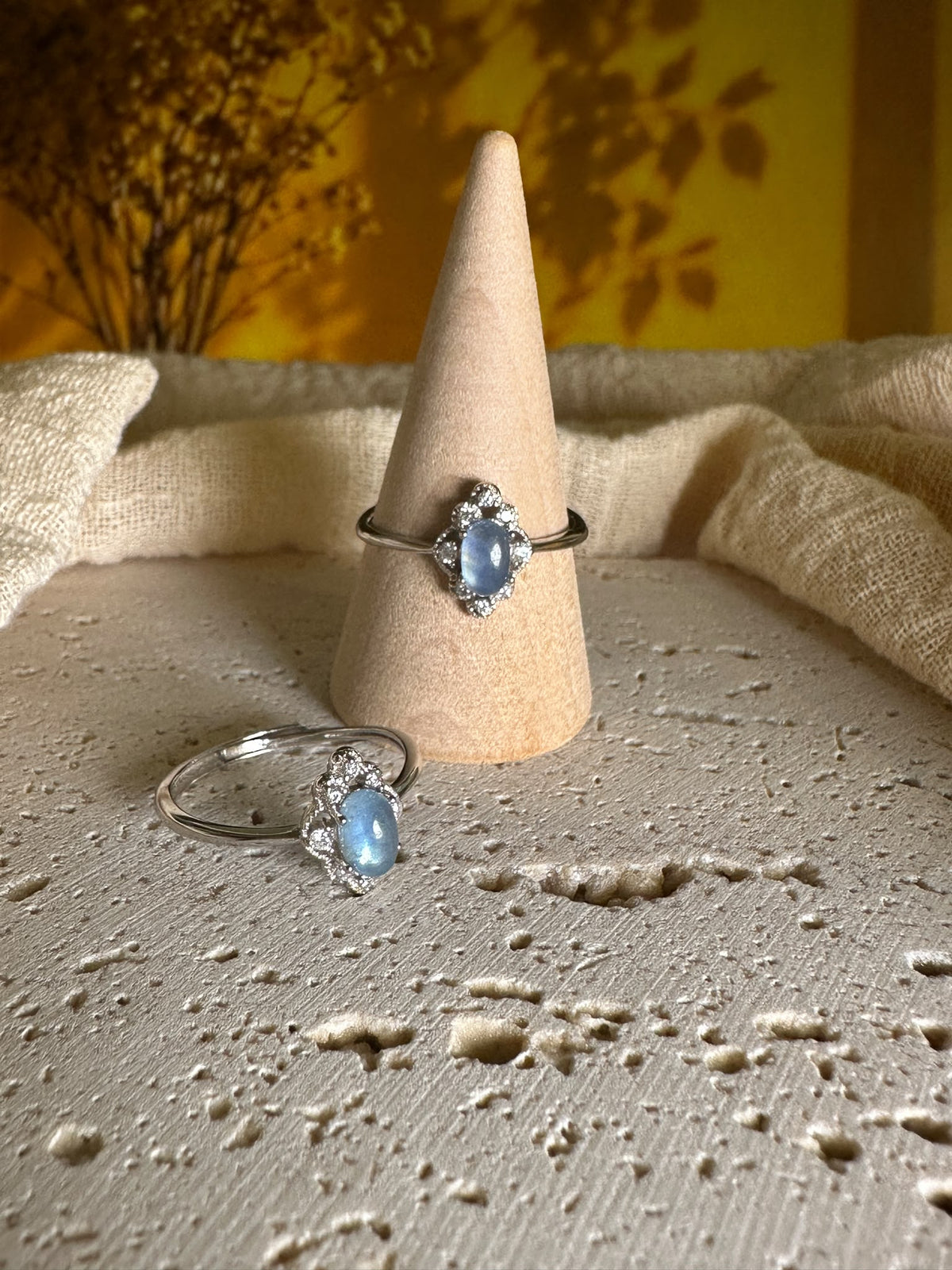Anello Acquamarina | Calma e comunicazione | Argento925