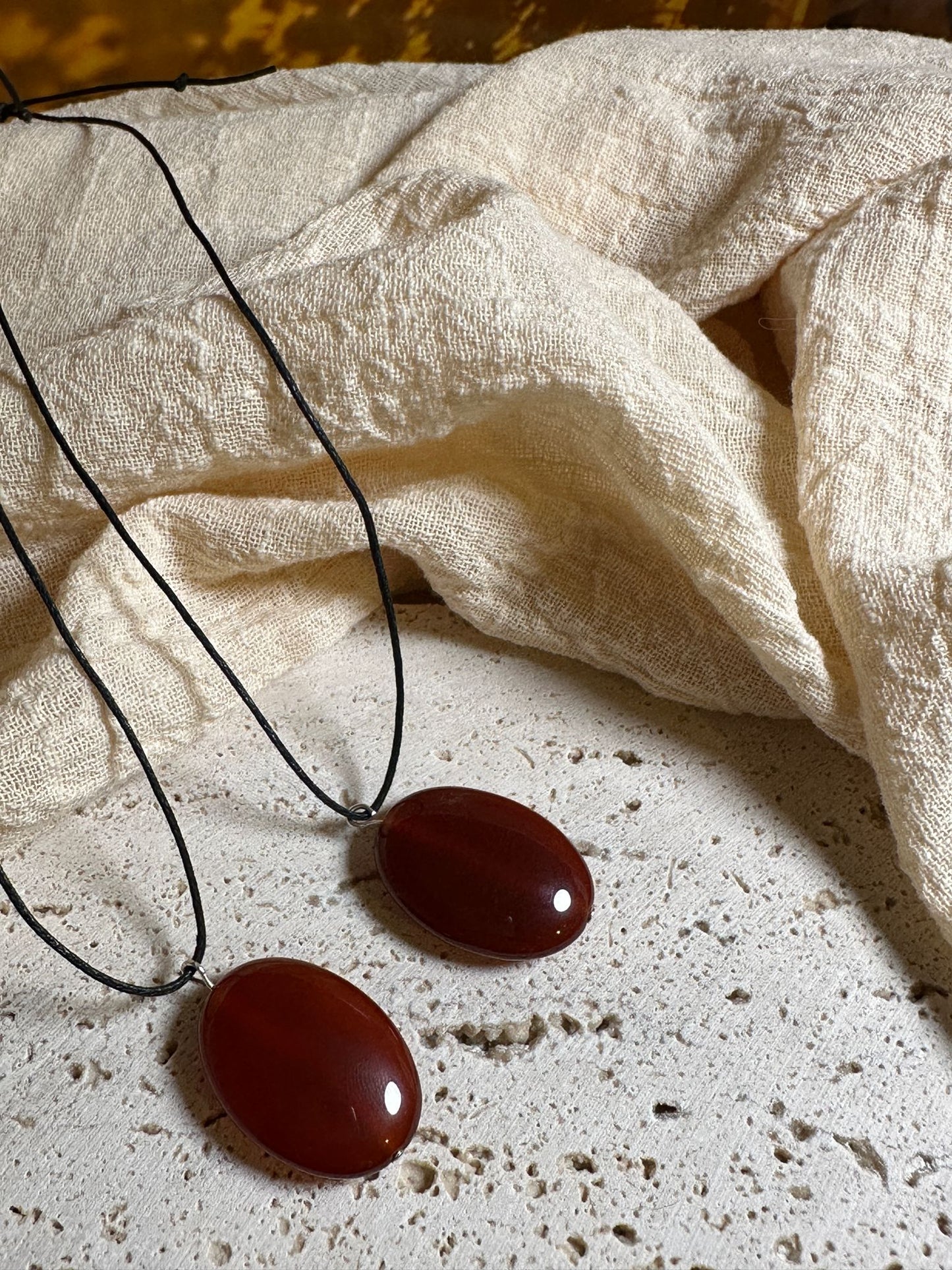 Collana Corniola Bruna | Energia e Determinazione | Unisex