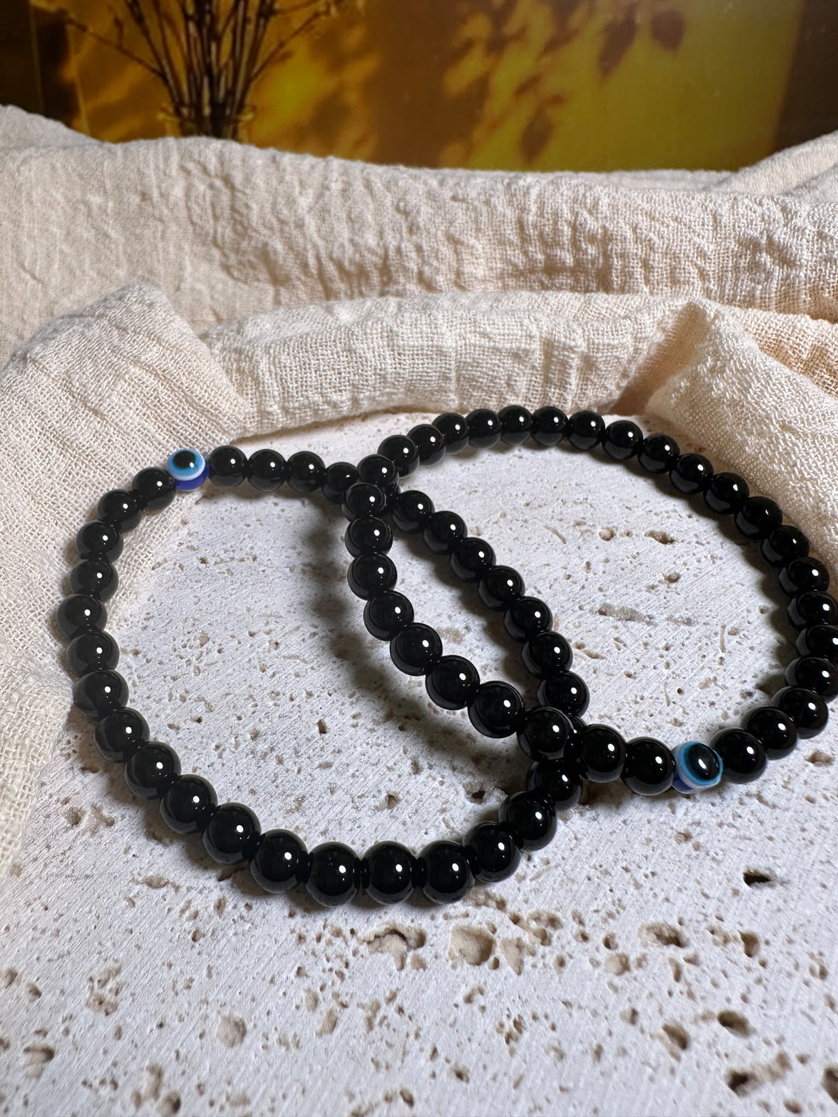 Bracciale Ossidiana + Nazar | Doppia protezione