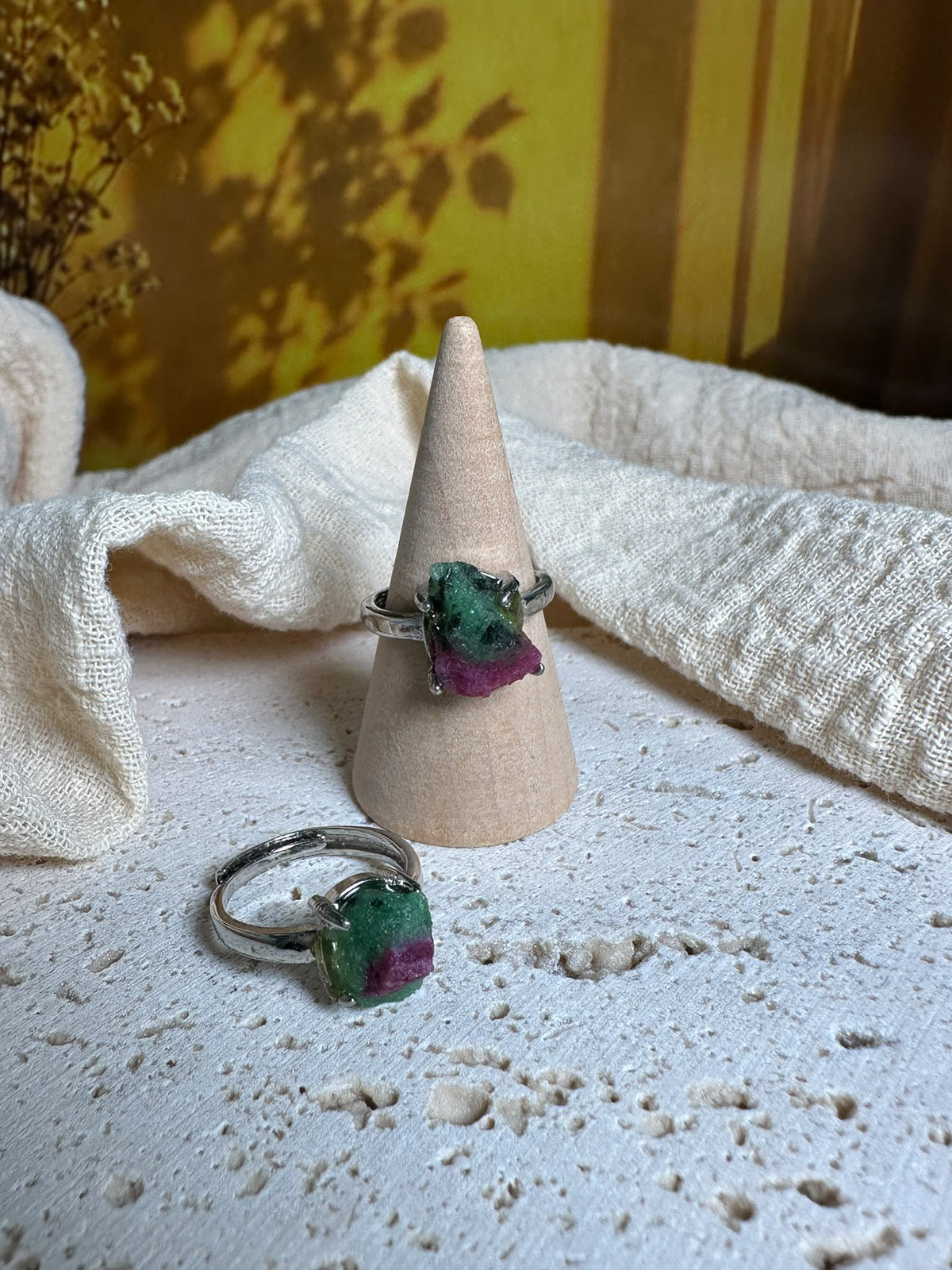 Anello Ruby zoisite Grezza | Vitalità e passione