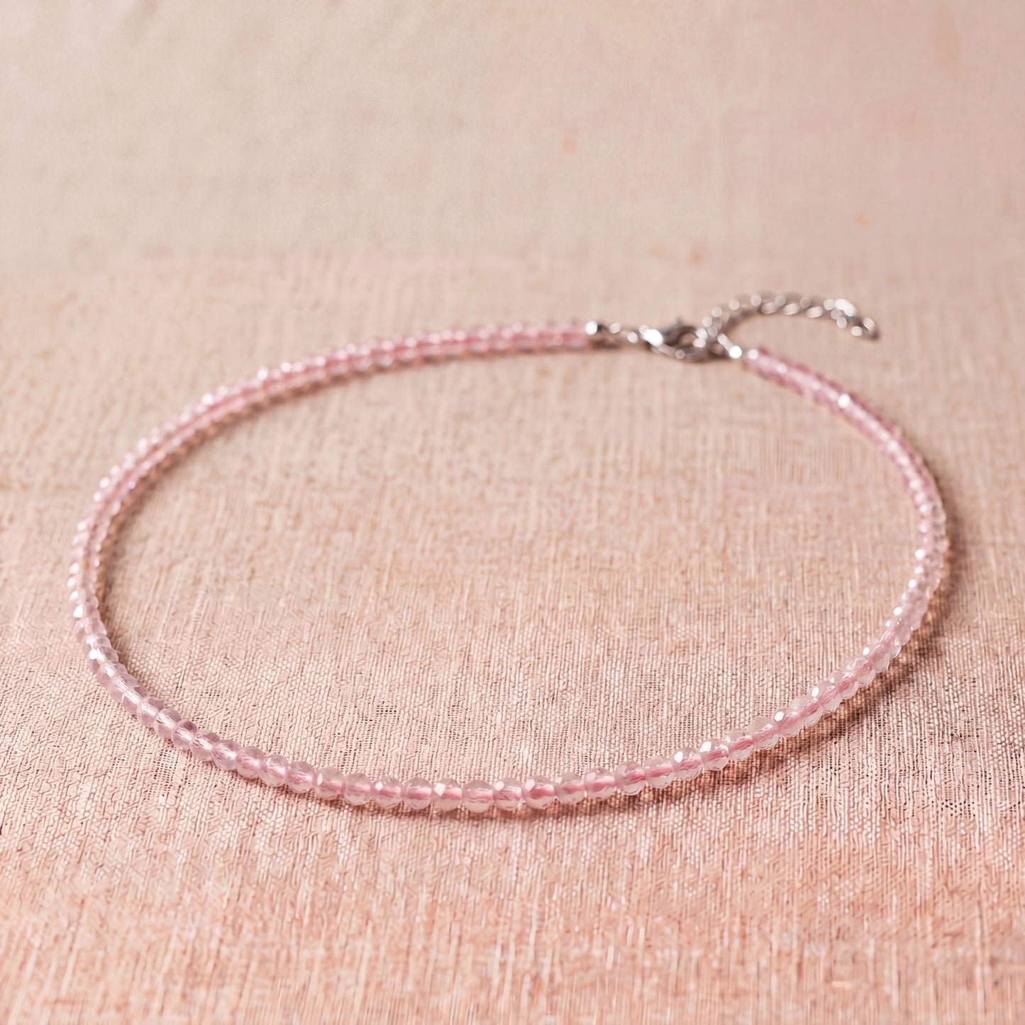 Girocollo Sfaccettato Quarzo rosa