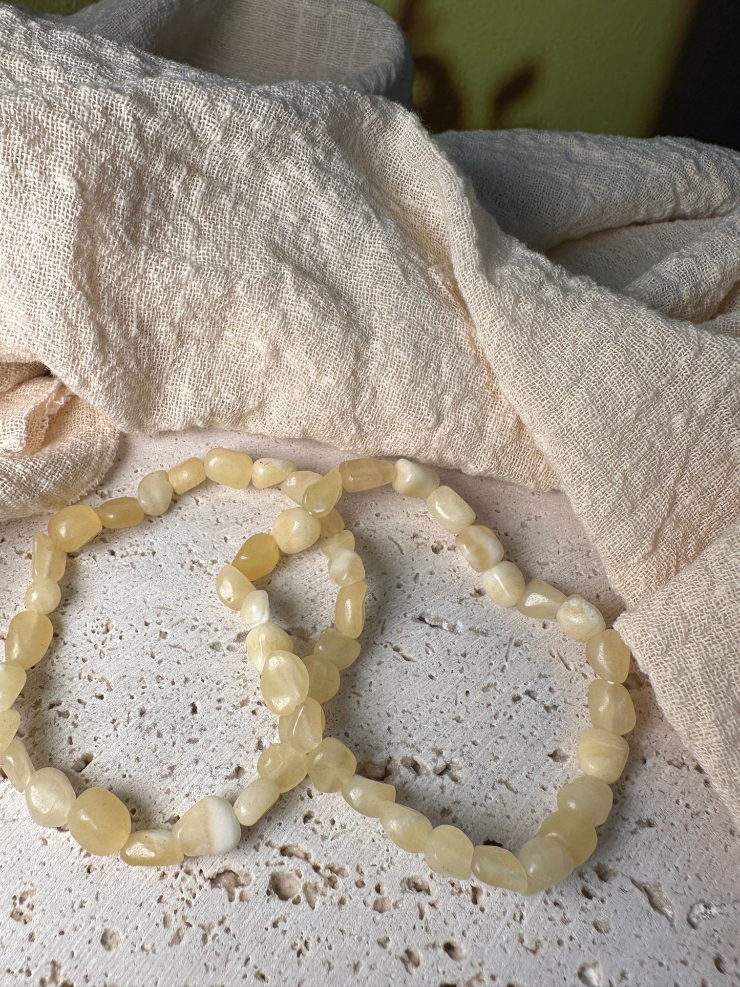 Bracciale calcite Gialla Pepita | Vitalità, Gioia e fiducia