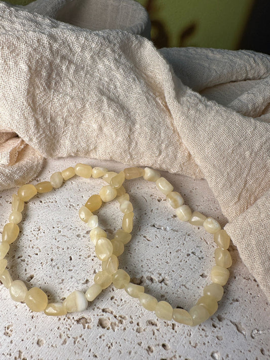 Bracciale calcite Gialla Pepita | Vitalità, Gioia e fiducia