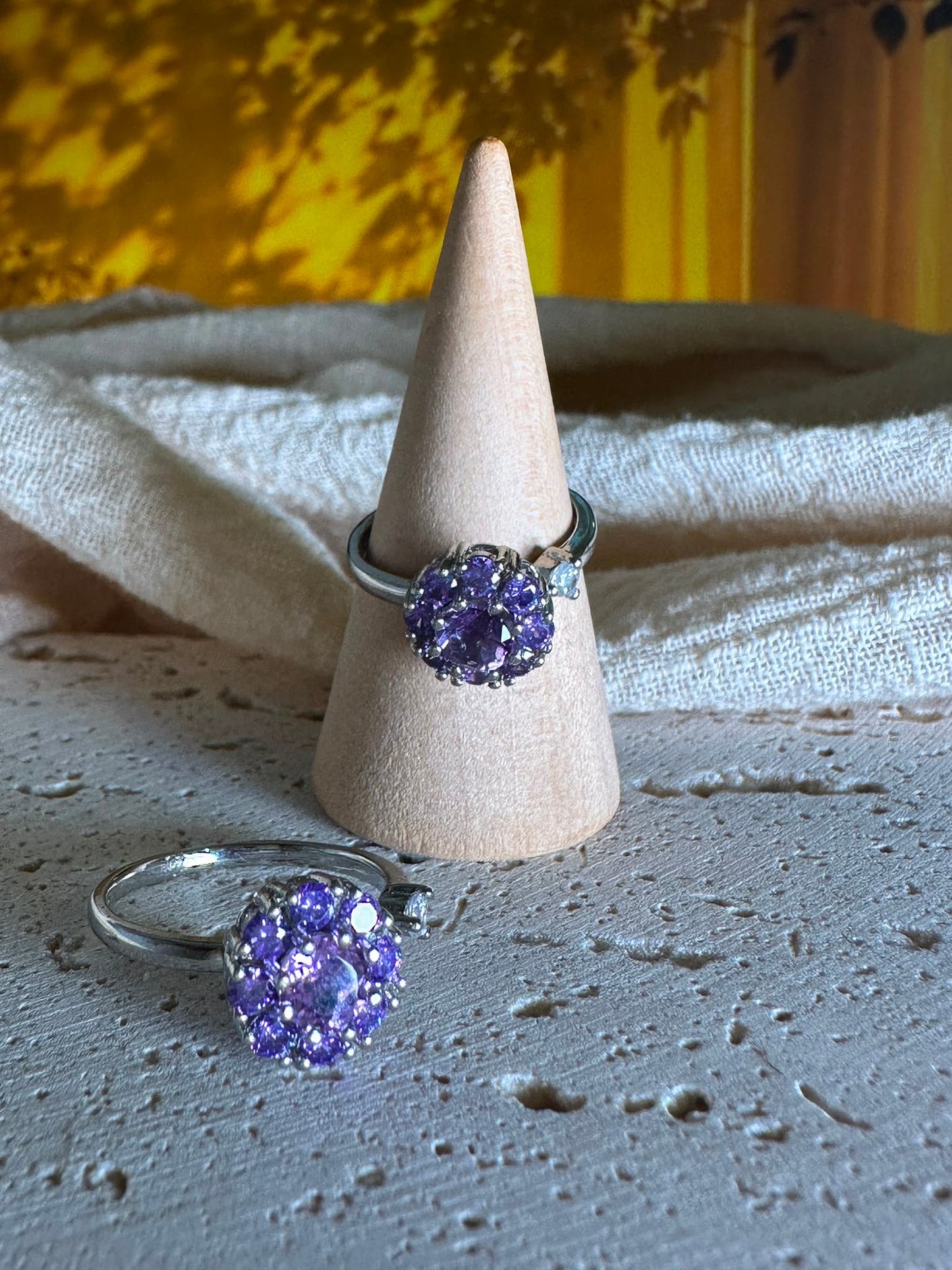 Anello Spin | Ametista (Girevole, antistress)