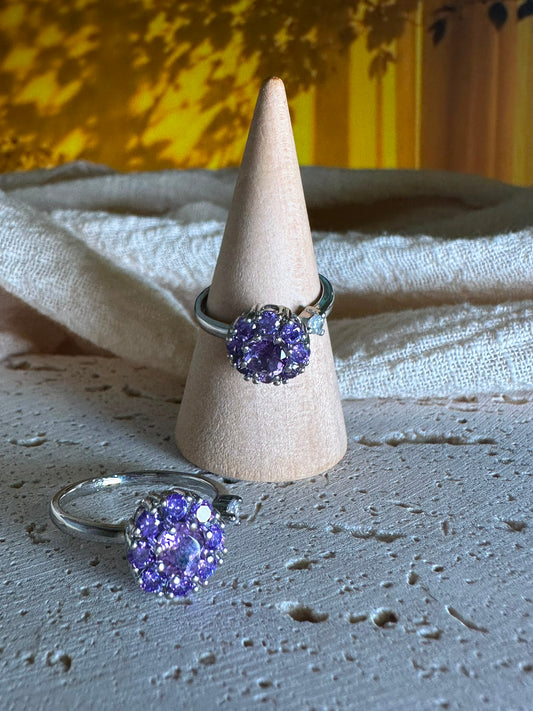Anello Spin | Ametista (Girevole, antistress)