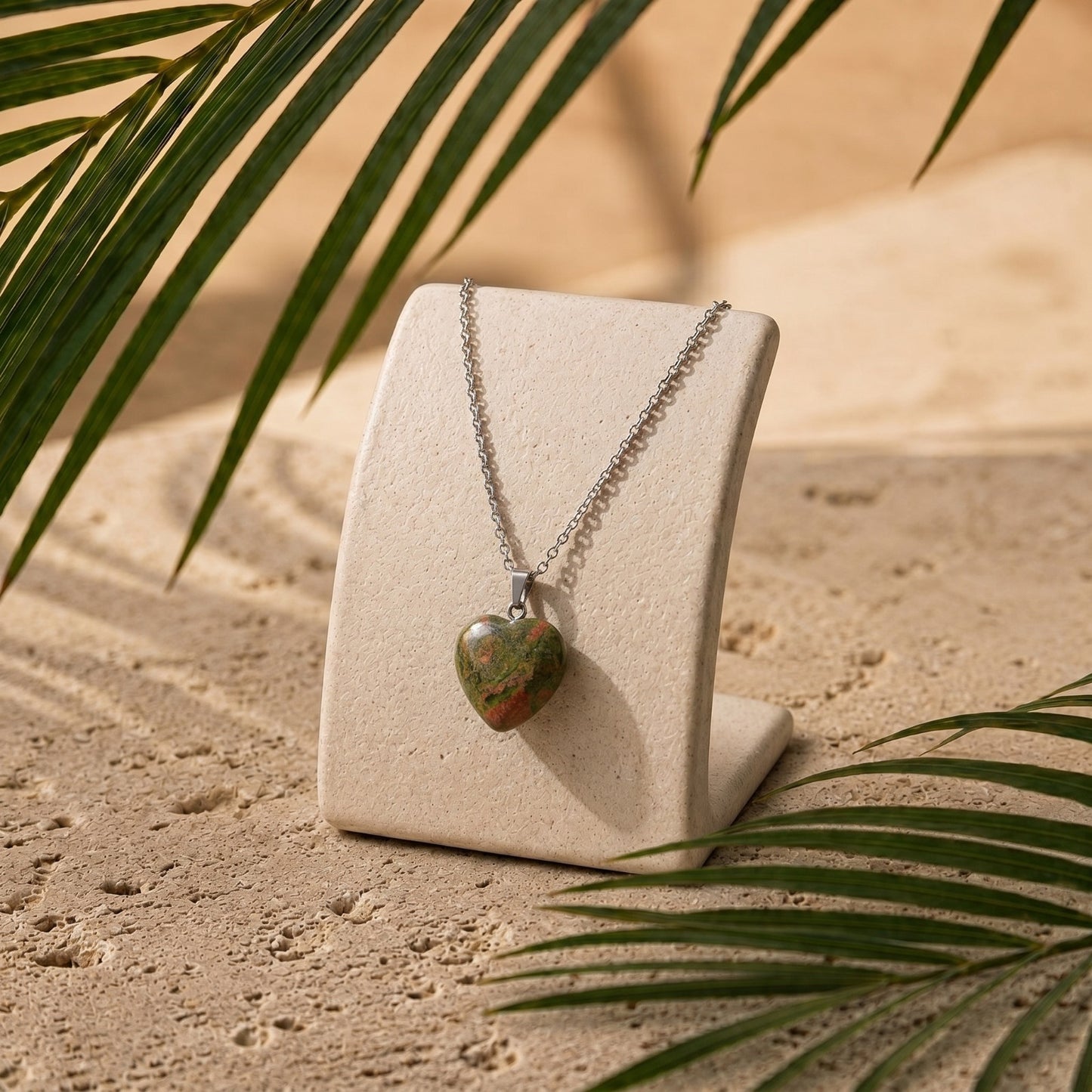 Collana Unakite Acciaio