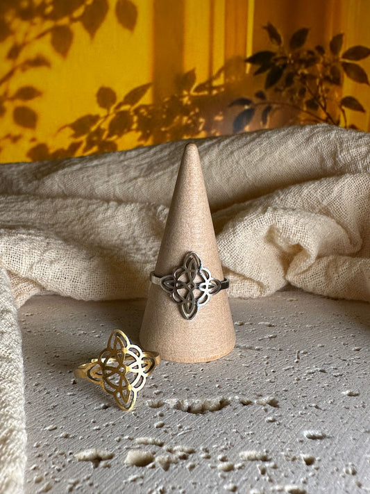 Anello nodo della strega | Acciaio