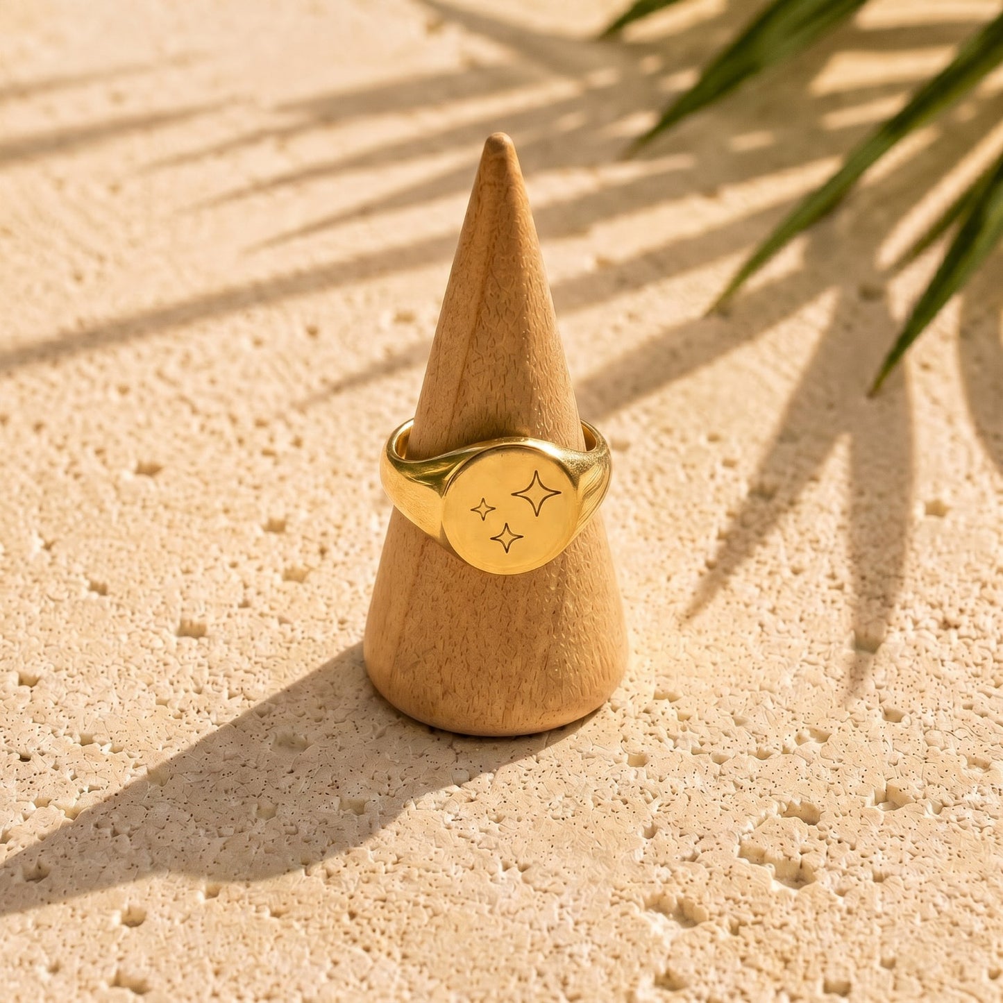Anello Energie belle |  Acciaio Gold