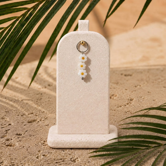 Charm Desy margherite in vetro Gold/Silver