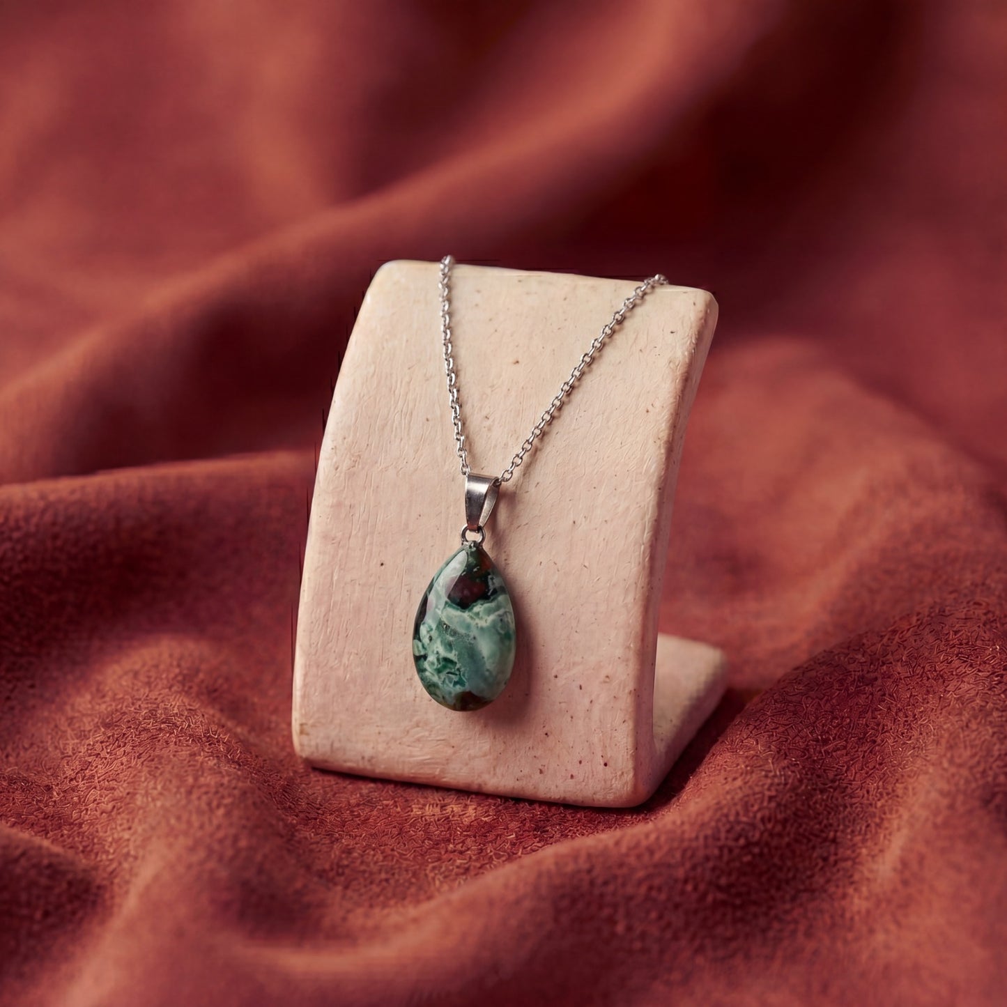 Collana Diaspro Oceano (Acciaio)