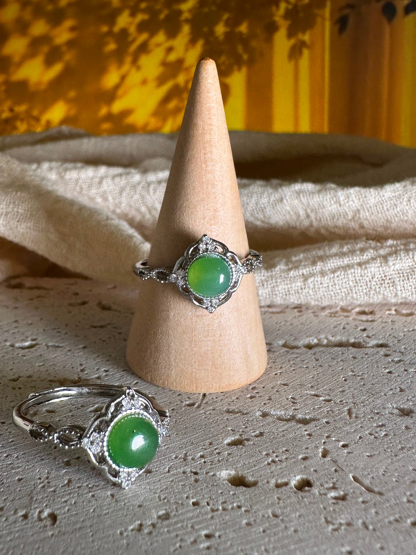 Anello Giada verde | Isabel