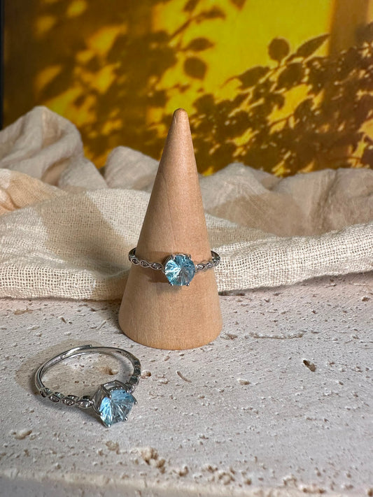Anello Dalila | Topazio azzurro Firework Argento925