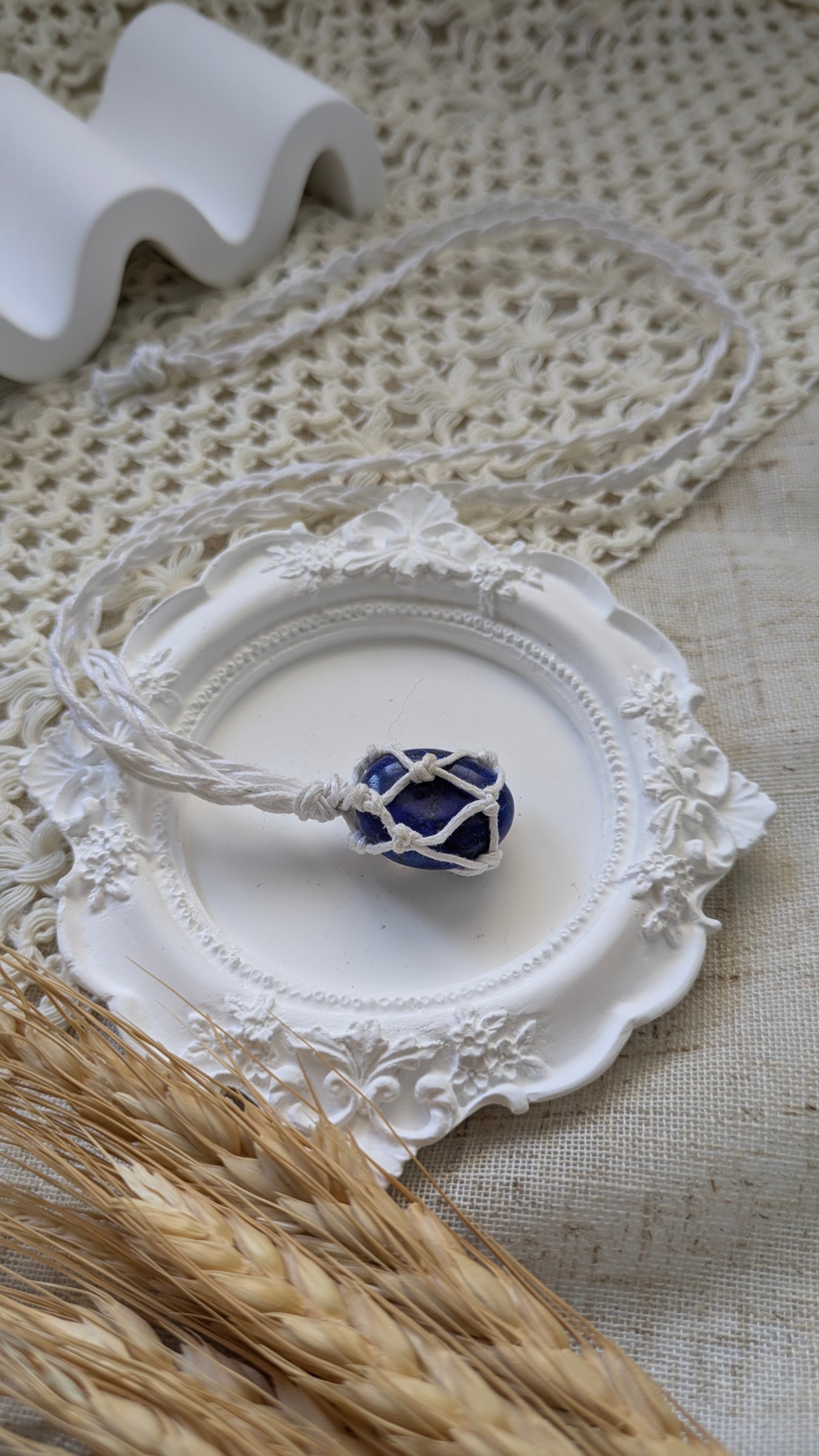 Collana Intrecciata Lapislazzuli - Intreccidichiara