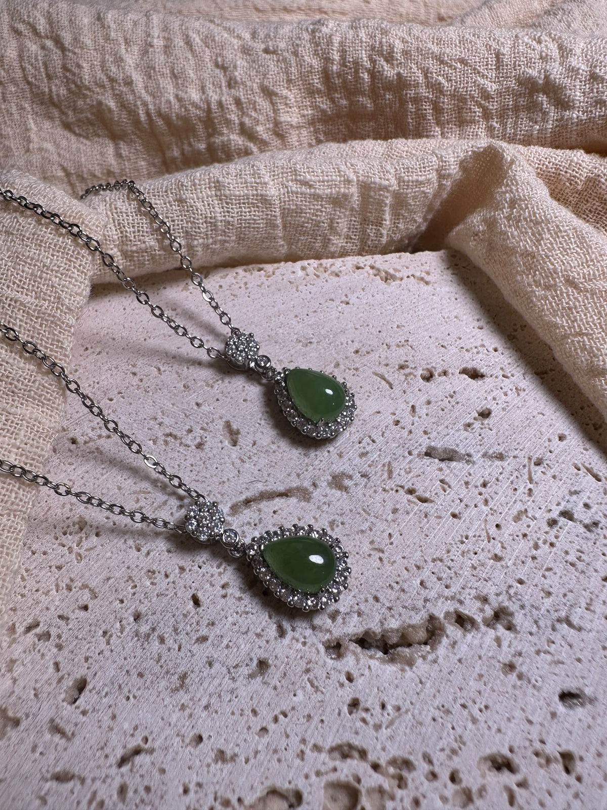 Collana Giada verde | Ricchezza e amore | Allungabile