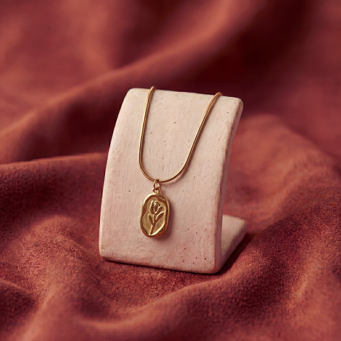 Collana Tulipano | Rinascita e Opportunità (Acciaio Gold)