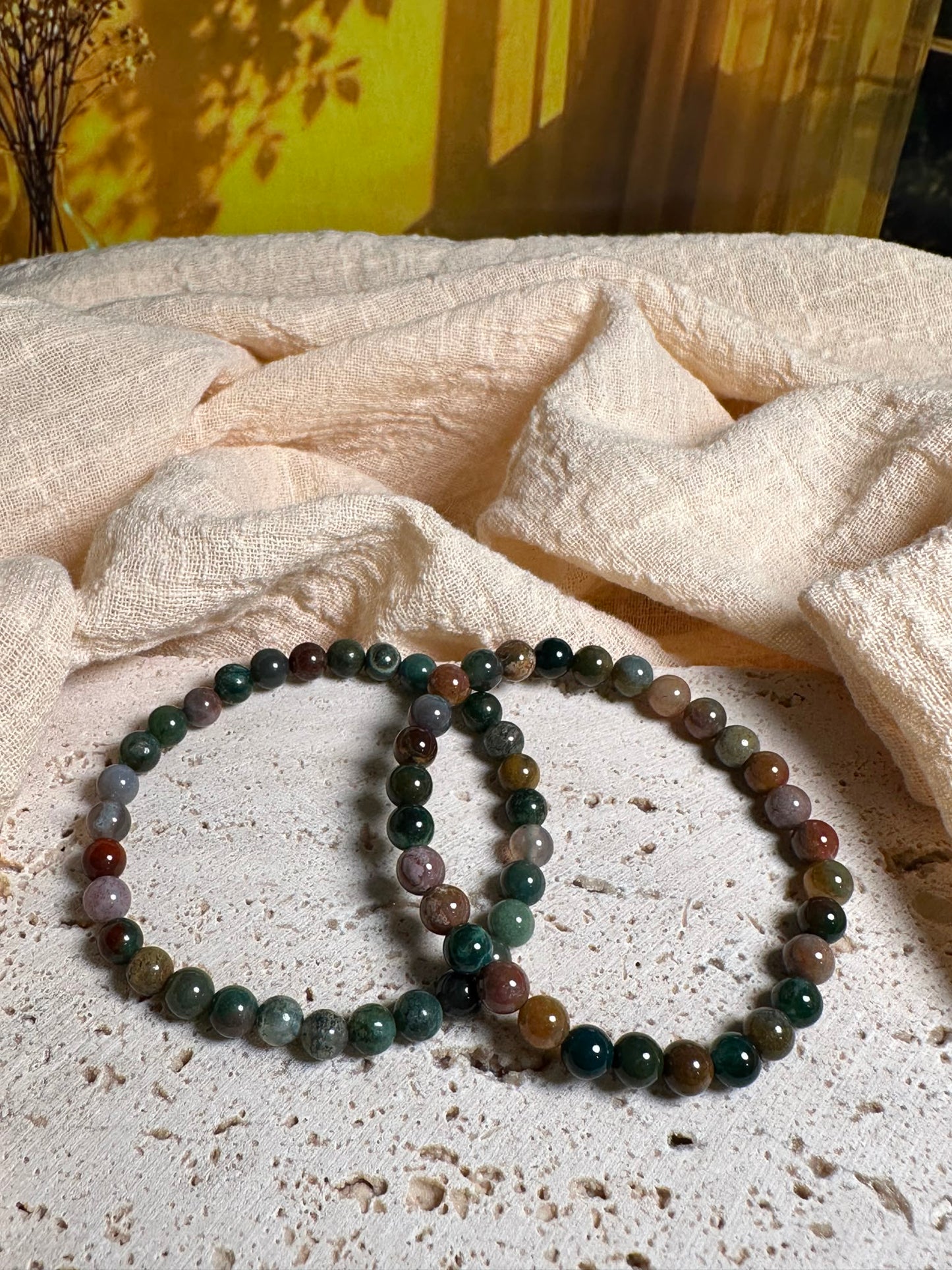 Bracciale Agata muschiata | Calma e connessione con la natura