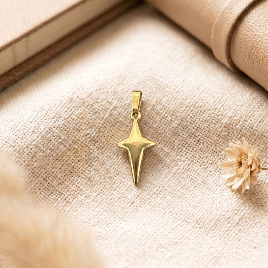 Charm Stelline Acciaio Gold