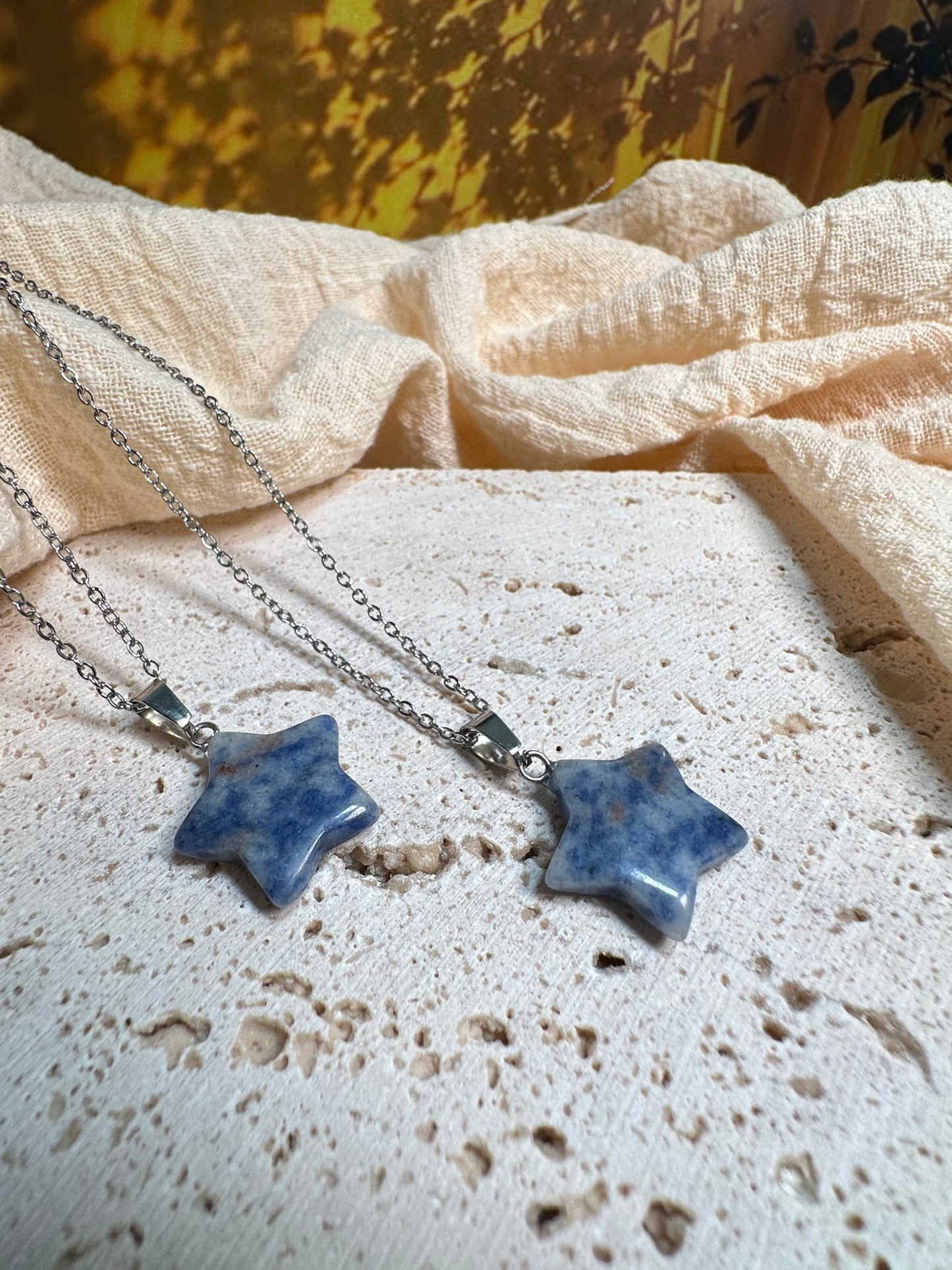 Collana stella Sodalite (Acciaio)