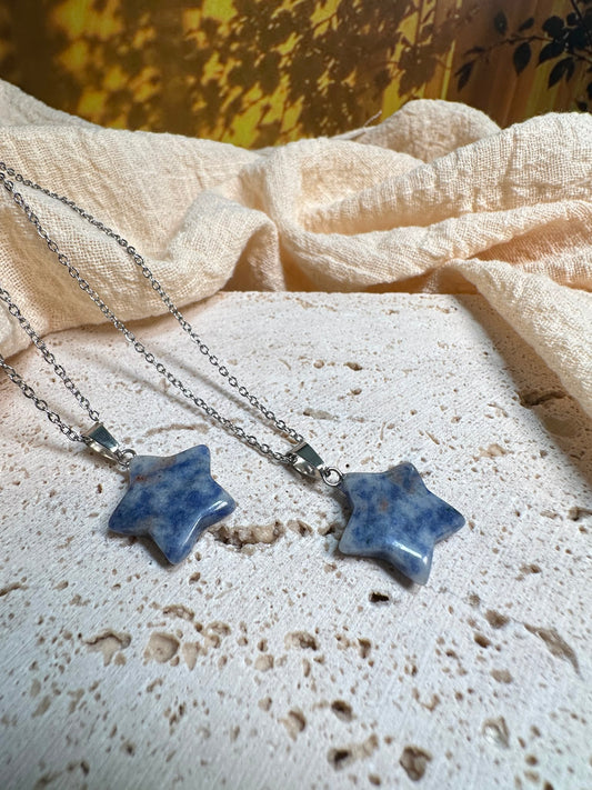 Collana stella Sodalite (Acciaio)
