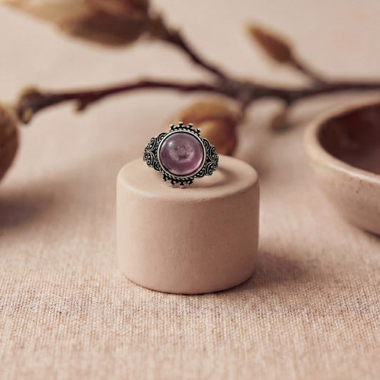 Anello Rachele | Lepidolite Mica