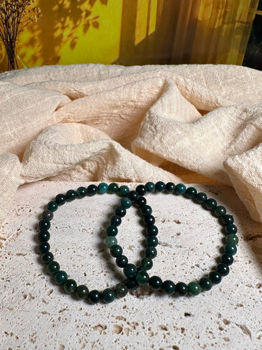 Bracciale Agata muschiata | Calma e connessione con la natura