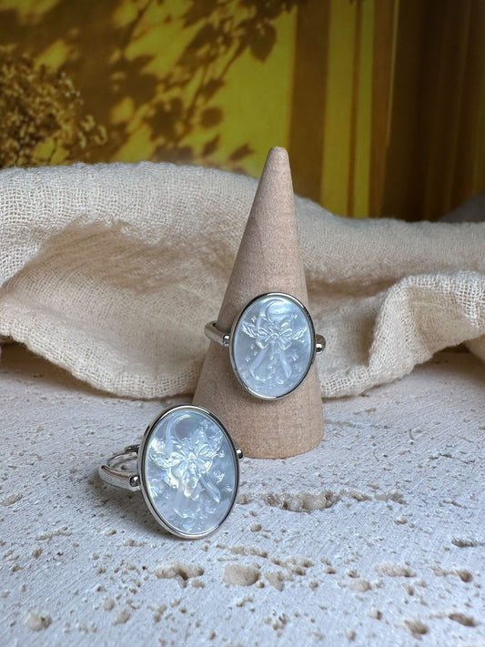 Anello conchiglia bianca | Scettro | Emozioni e Fortuna