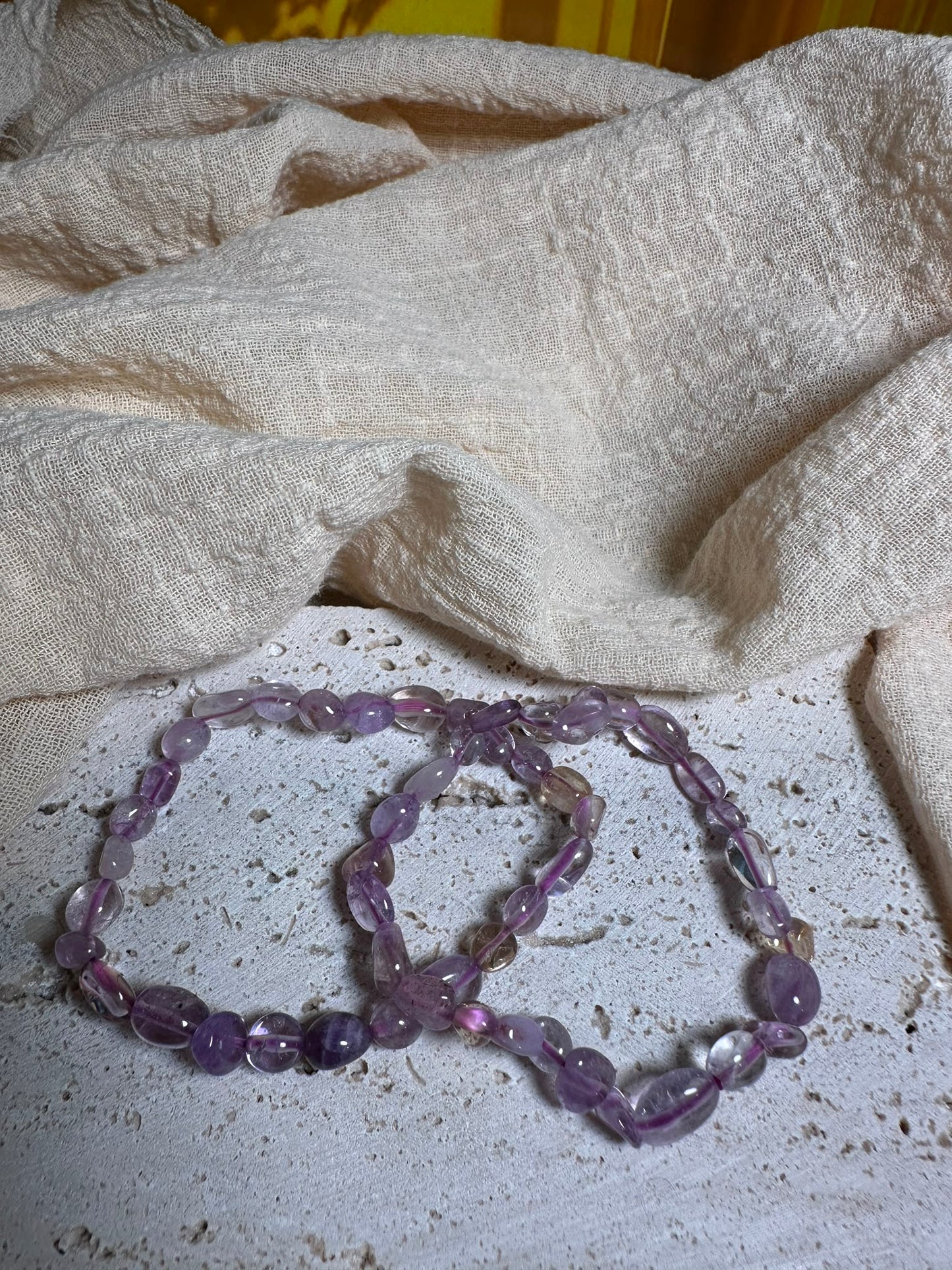 Bracciale Ametista lavanda + citrino