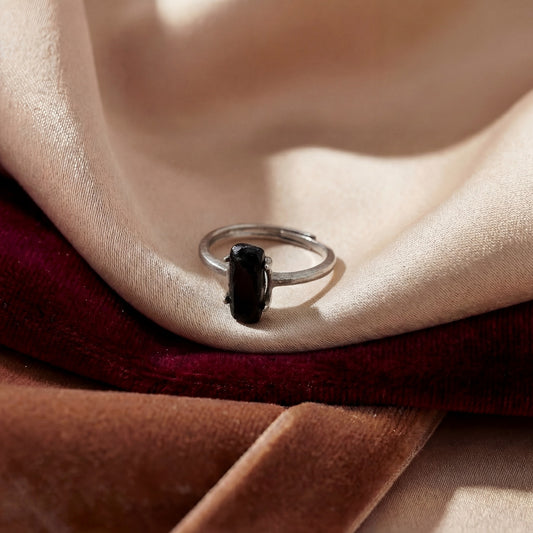 Anello Claudia | Tormalina Nera grezza
